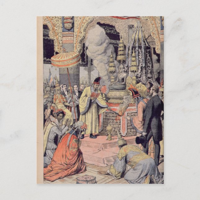 Carte Postale Crémation solennelle du roi Norodom I (Devant)