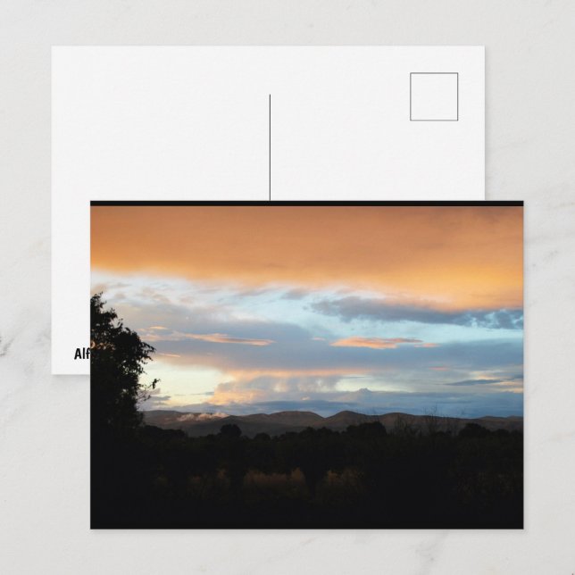 Carte Postale Crème Glacée Arc-en-ciel Crépuscule (Devant / Derrière)