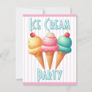 Carte Postale Crème glacée colorée