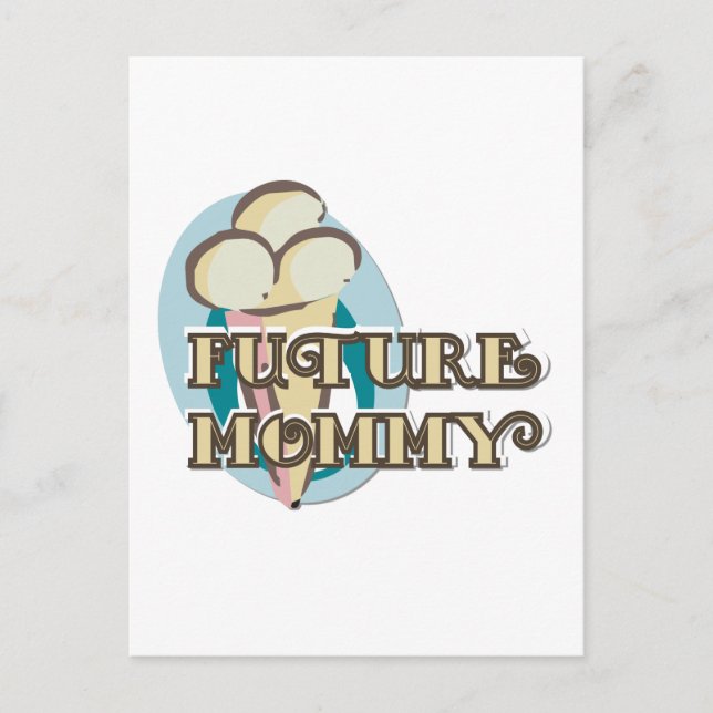 Carte Postale Crème glacée Futurs T-shirts et cadeaux maman (Devant)
