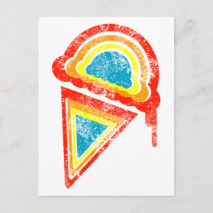 Carte Postale crème glacée rétro dripz