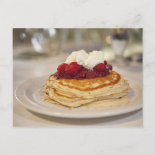 Carte Postale Crêpes aux framboises