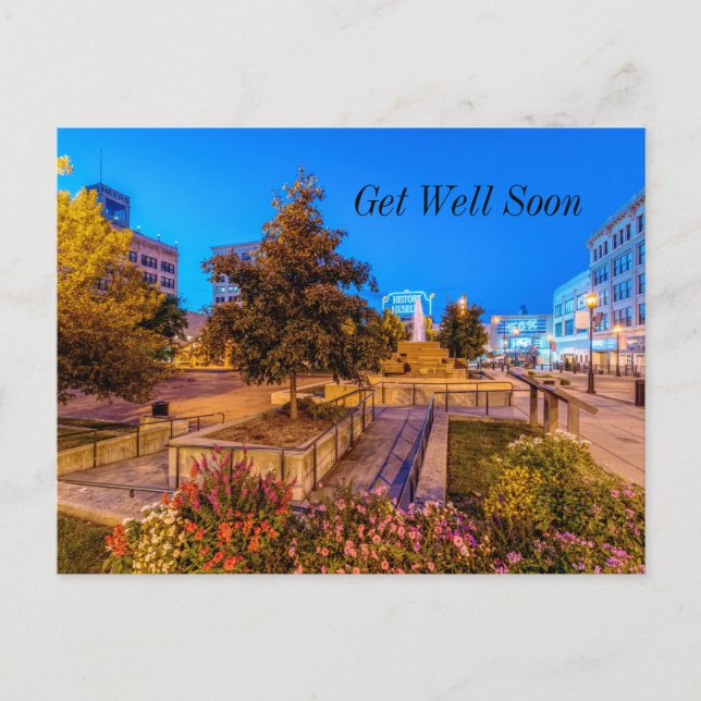 Carte Postale Crépuscule à Park Central Square  Remets-toi vite (Devant)