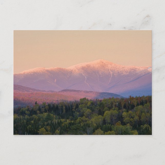 Carte Postale Crépuscule et mont Washington dans le (Devant)