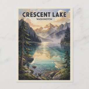 Carte Postale Crescent Lake Washington Voyage Vintage