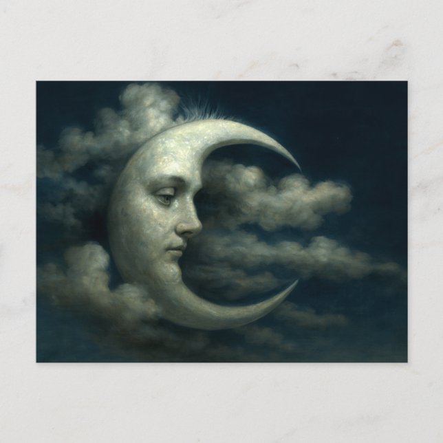 Carte Postale Crescent Moon Face (Devant)