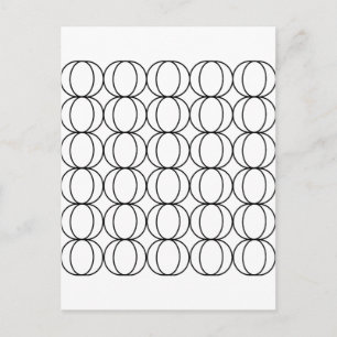 Carte Postale Crescent Moon Motif géométrique noir et blanc