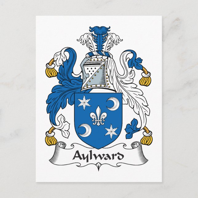 Carte Postale Crest de famille Aylward (Devant)