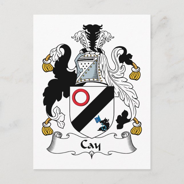 Carte Postale Crest de la famille Cay (Devant)