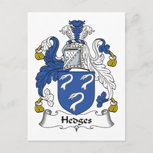 Carte Postale Crest de la famille Hedges