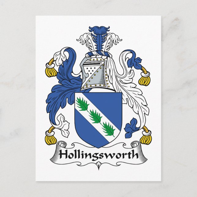 Carte Postale Crest de la famille Hollingsworth (Devant)