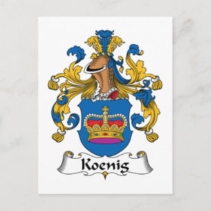 Carte Postale Crest de la famille Koenig