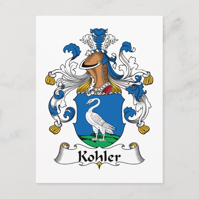 Carte Postale Crest de la famille Kohler (Devant)