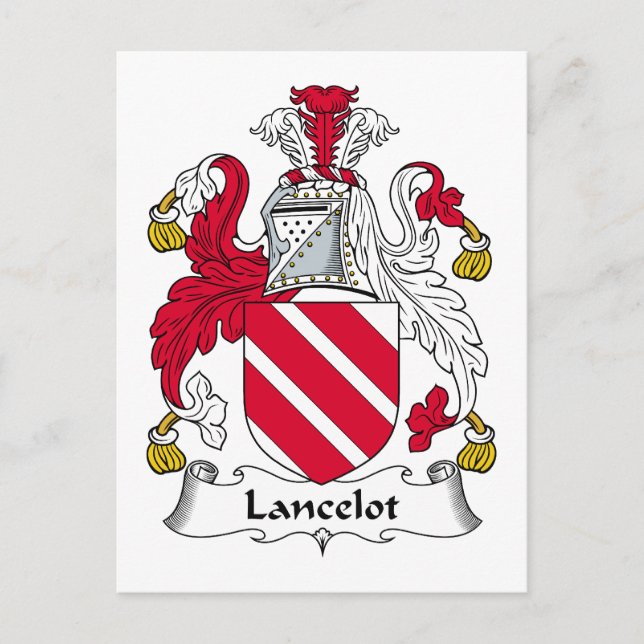 Carte Postale Crest de la famille Lancelot (Devant)