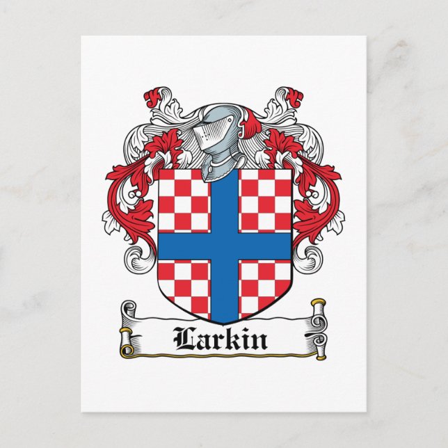 Carte Postale Crest de la famille Larkin (Devant)