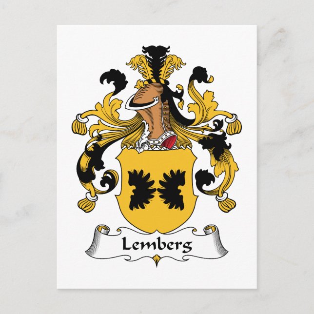 Carte Postale Crest de la famille Lemberg (Devant)