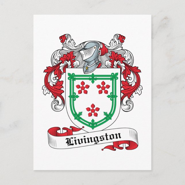 Carte Postale Crest de la famille Livingston (Devant)