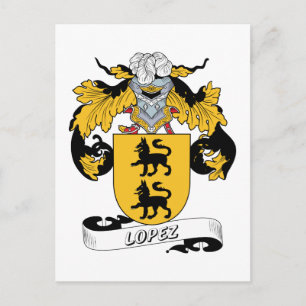 Carte Postale Crest de la famille Lopez