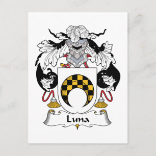 Carte Postale Crest de la famille Luna