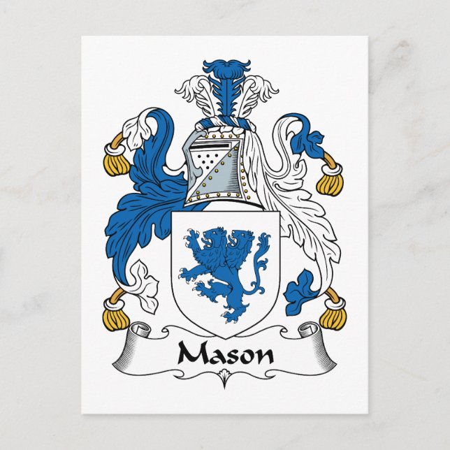 Carte Postale Crest de la famille Mason (Devant)