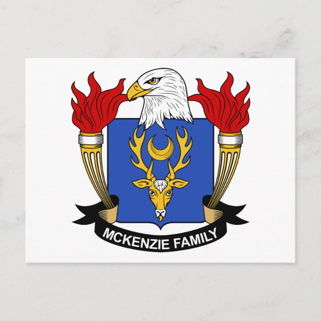 Carte Postale Crest de la famille McKenzie (Devant)