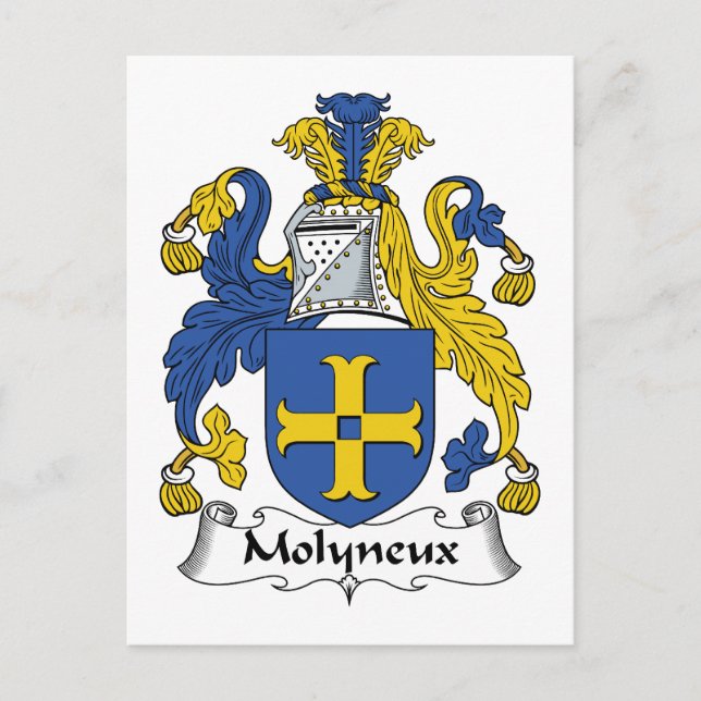 Carte Postale Crest de la famille Molyneux (Devant)