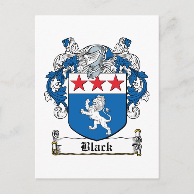 Carte Postale Crest de la famille noire (Devant)
