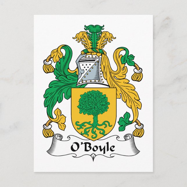 Carte Postale Crest de la famille O'Boyle (Devant)
