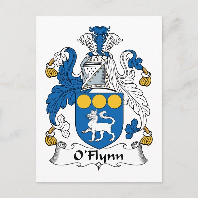 Carte Postale Crest de la famille O'Flynn (Devant)