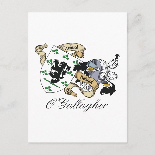 Carte Postale Crest de la famille O'Gallagher (Devant)