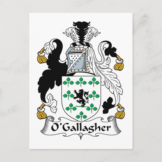 Carte Postale Crest de la famille O'Gallagher (Devant)