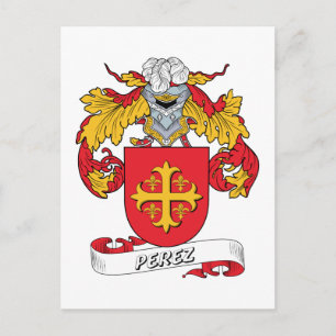 Carte Postale Crest de la famille Perez