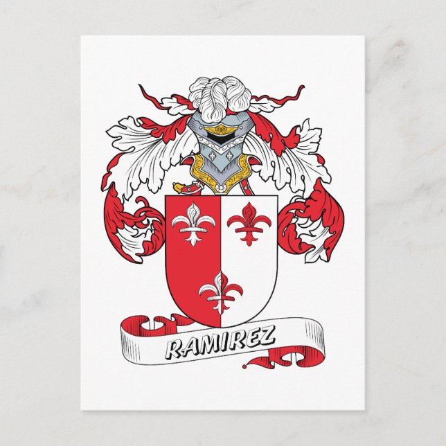 Carte Postale Crest de la famille Ramirez (Devant)