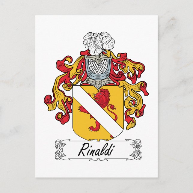 Carte Postale Crest de la famille Rinaldi (Devant)