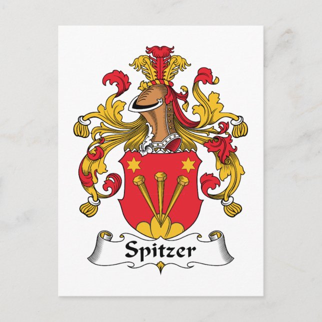 Carte Postale Crest de la famille Spitzer (Devant)