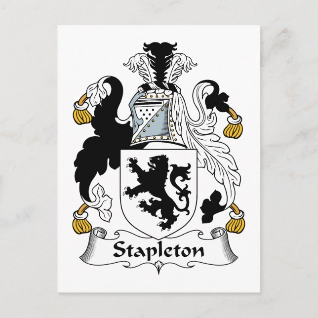 Carte Postale Crest de la famille Stapleton (Devant)