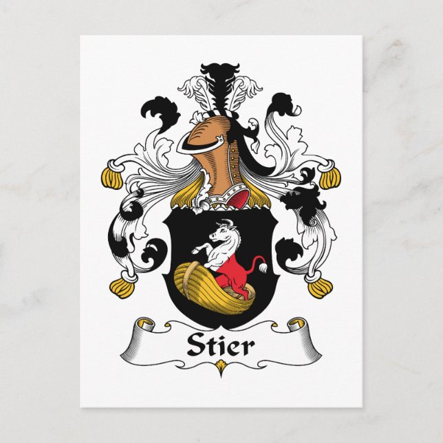 Carte Postale Crest de la famille Stier (Devant)