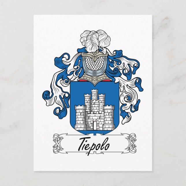 Carte Postale Crest de la famille Tiepolo (Devant)