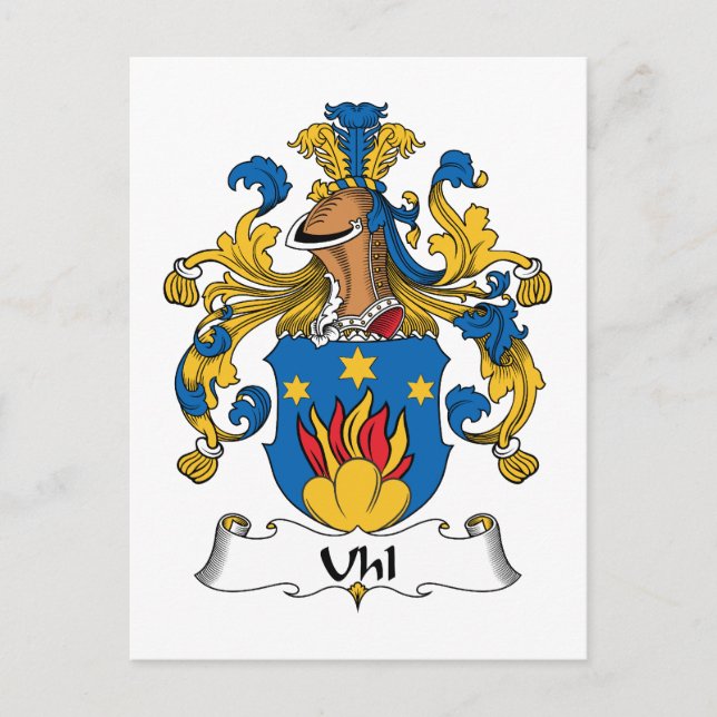 Carte Postale Crest de la famille Uhl (Devant)
