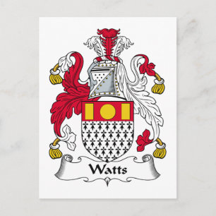 Carte Postale Crest de la famille Watts