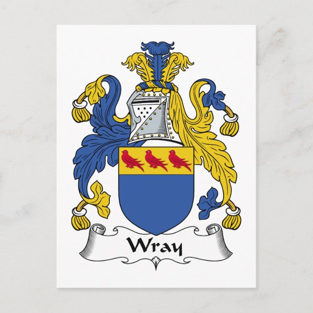 Carte Postale Crest de la famille Wray (Devant)