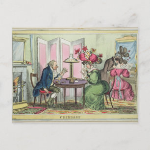 Carte Postale Cribbage, publié par Thomas McLean, Londres (colo