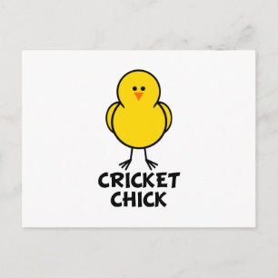 Carte Postale Cricket Chick