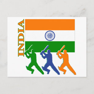 Carte Postale Cricket Inde