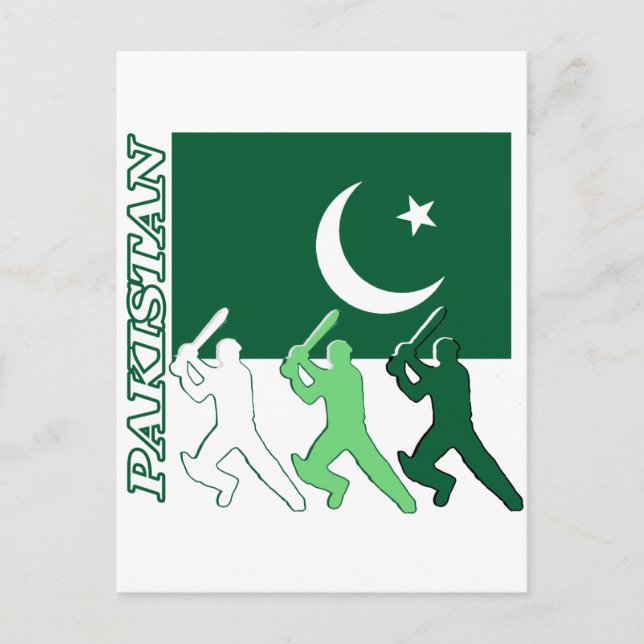 Carte Postale Cricket Pakistan (Devant)