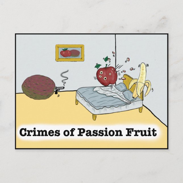 Carte Postale Crimes de passion Fruit Zazzle (Devant)