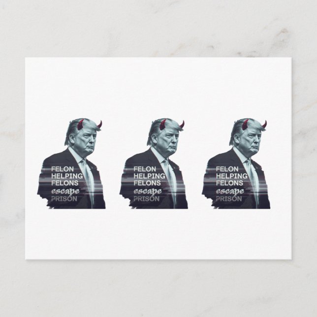 Carte Postale Criminel aidant les criminels à s'évader de prison (Devant)