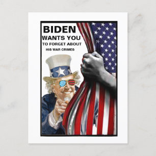 Carte Postale Criminel de guerre Joe Biden