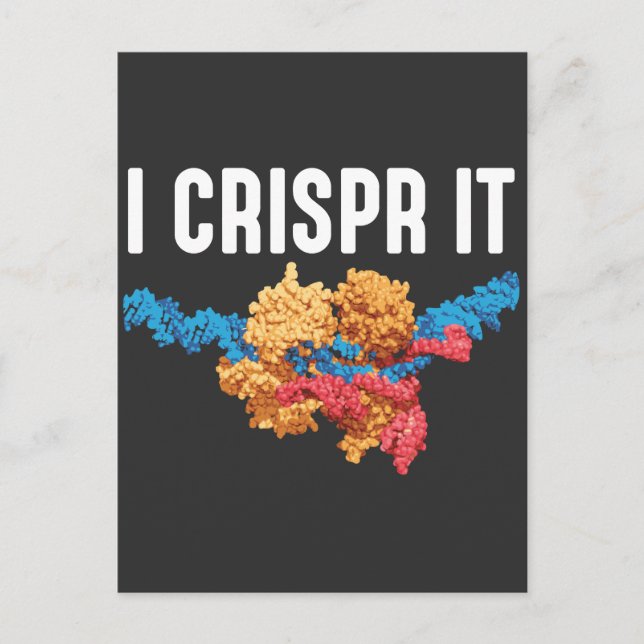 Carte Postale Crispr Organismes ADN Science Biologie Enseignant (Devant)