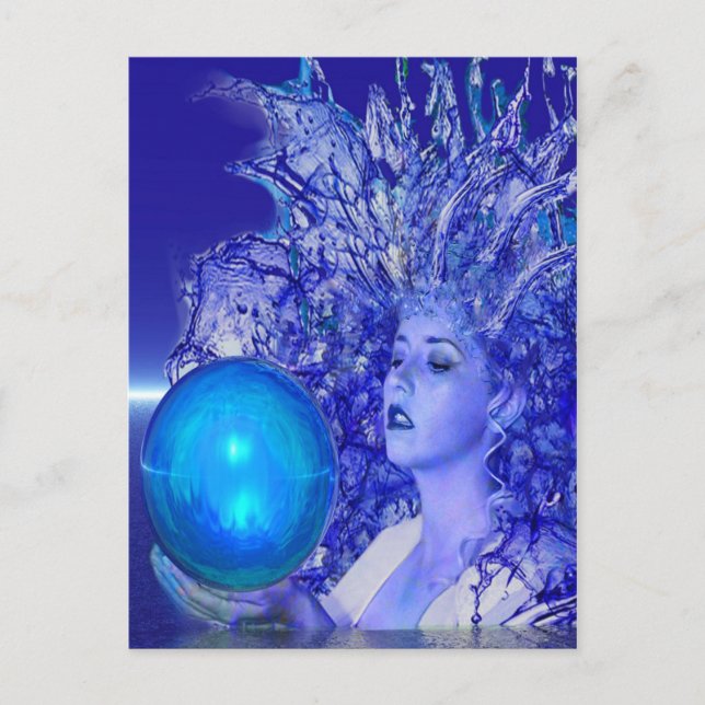 Carte Postale Cristal Bleu (Devant)